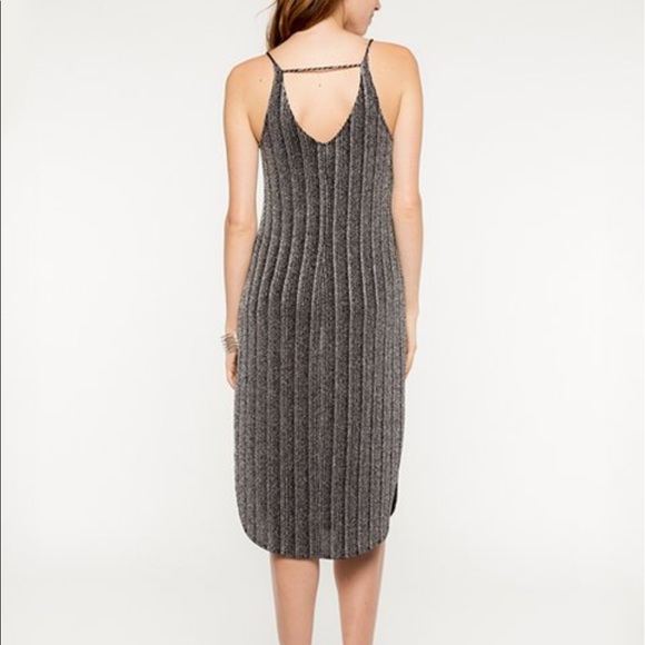 METALLIC GUN METAL COCKTAIL DRESS - Picture 2 of 3